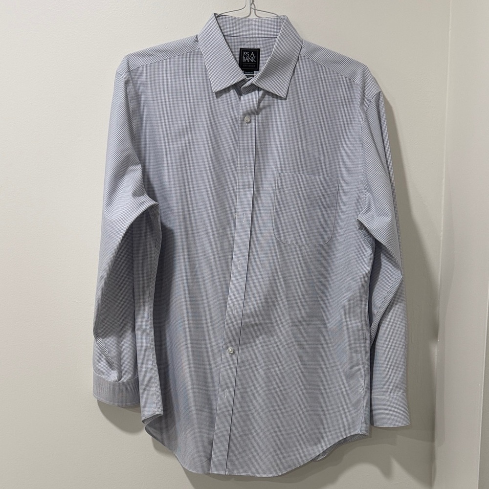 Jos. A. Bank  Blue Check Dress Shirt